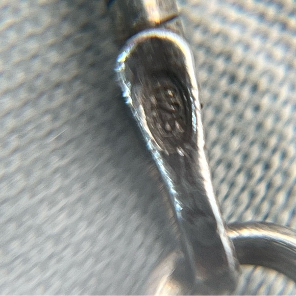 Italy 925 Sterling Necklace w/Spiny Oyster Shell & Turquoise Inlay Pendant - Picture 15 of 17